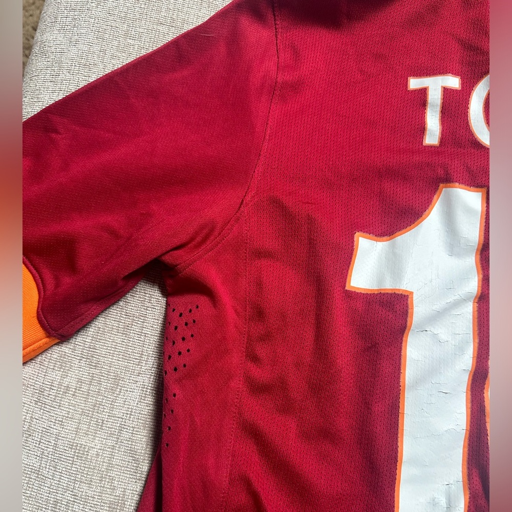Roma Mens soccer jersey with collar - Red size small.  Totti 10 Nike - Picture 6 of 7
